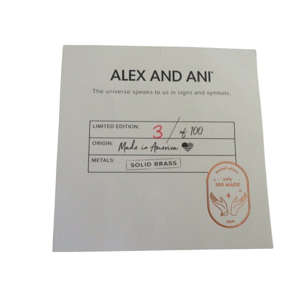 Alex and Ani "100 Made" Rafaelian Gold Key Fob, NWT - Picture 2 of 4